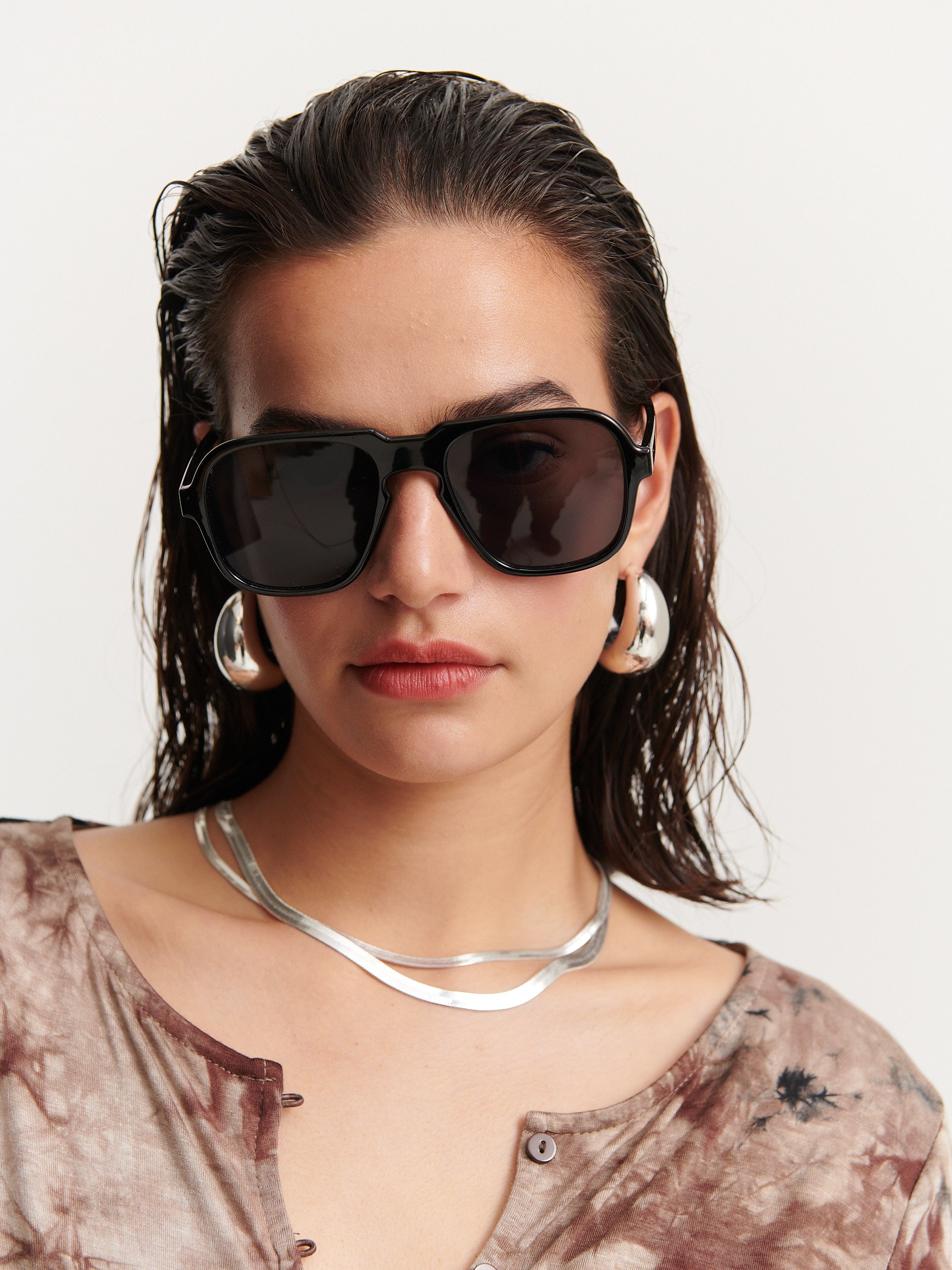 Anika Retro Frame Sunglasses (2col)