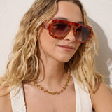 L&S Retro Aviator Sunglasses in Vintage Tort