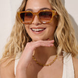 L&S Jury Rectangular Sunglasses in Vintage Tort