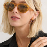 L&S Blanc Round Frame Sunglasses in Vintage Tort