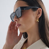 Jollie Angular Sunglasses in Black