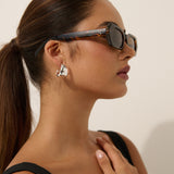Kaiya Angular Sunglasses in Tort