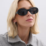 Ella Oval Circular Sunglasses (2col)