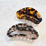 Oval Tort Hair Claw Clip in Light Tort