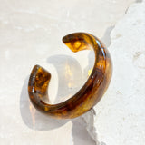 Joey Open Cuff Bangle in Brown