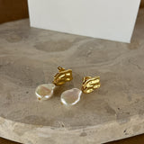 Messina Pearl 18K Gold Plated Earrings