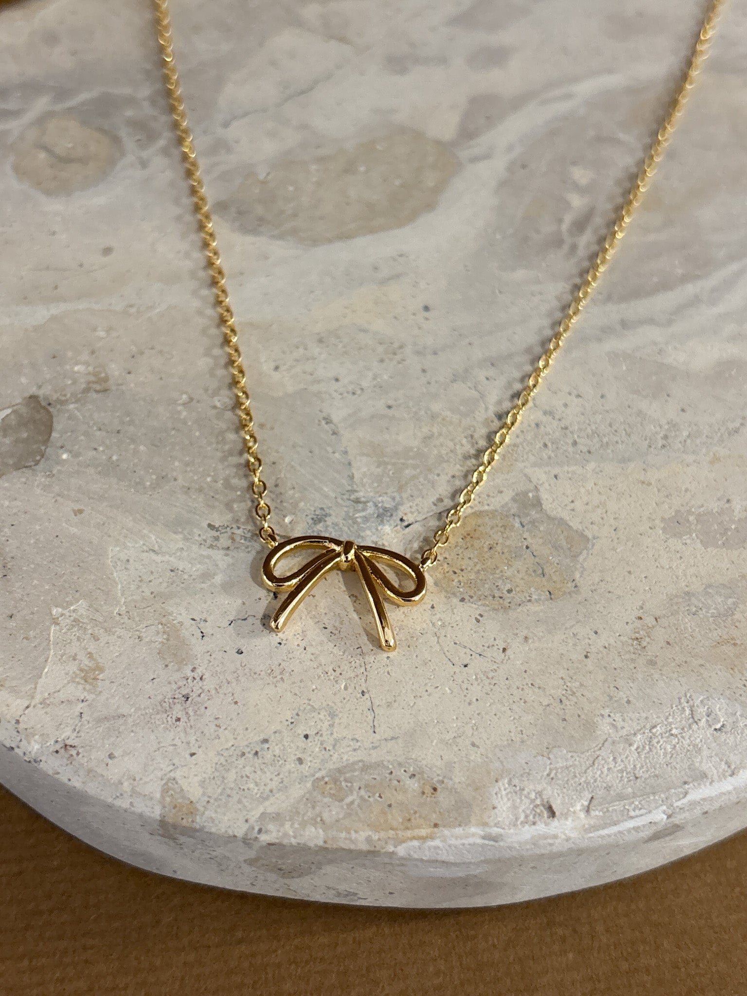 Carri Bow 18K Gold Plated Necklace