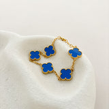 Charlotte 18K Gold Plated Bracelet in Blue