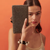 Mirror Bell Rhinestone Clutch