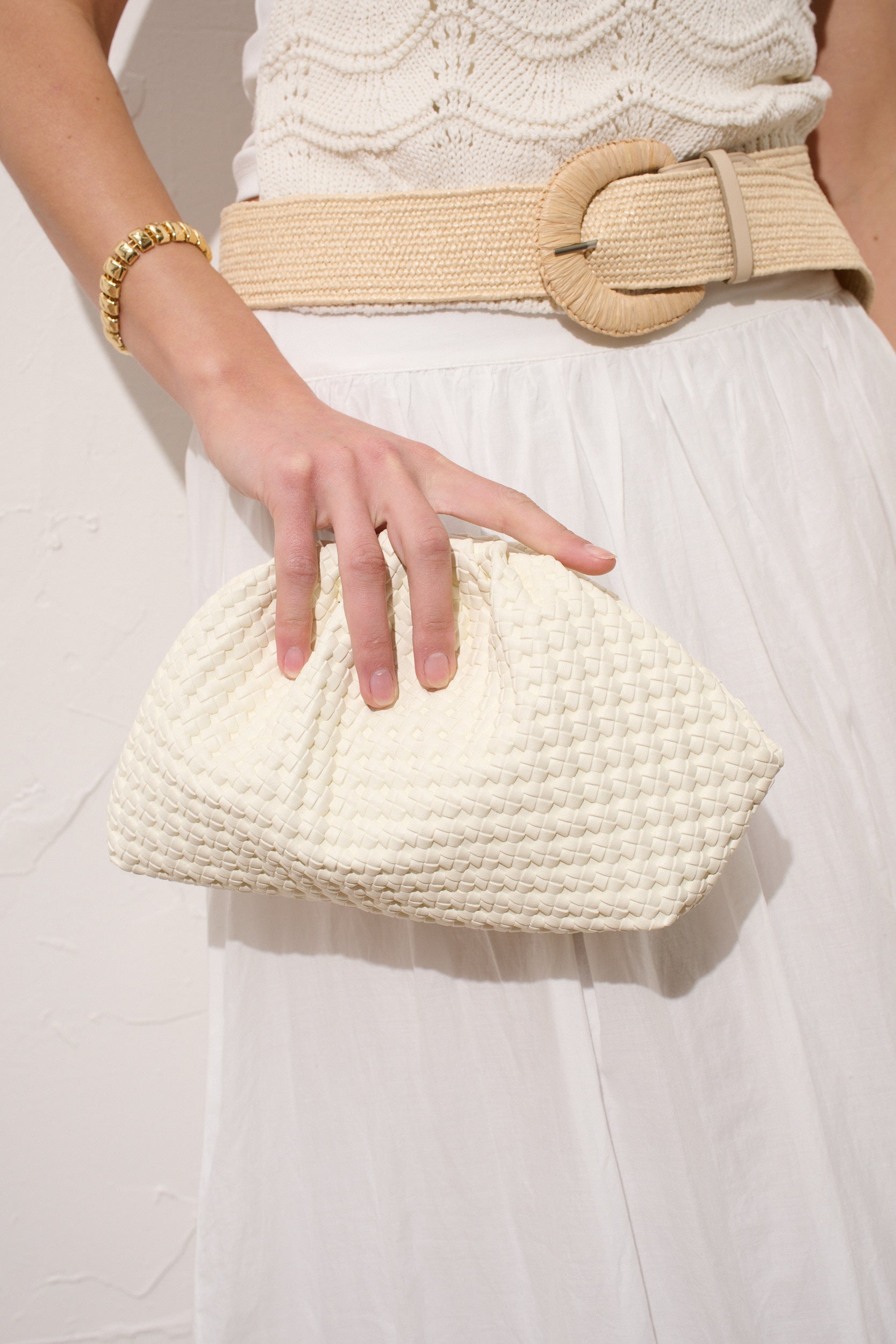 Astrid Straw Woven Stretchy Belt