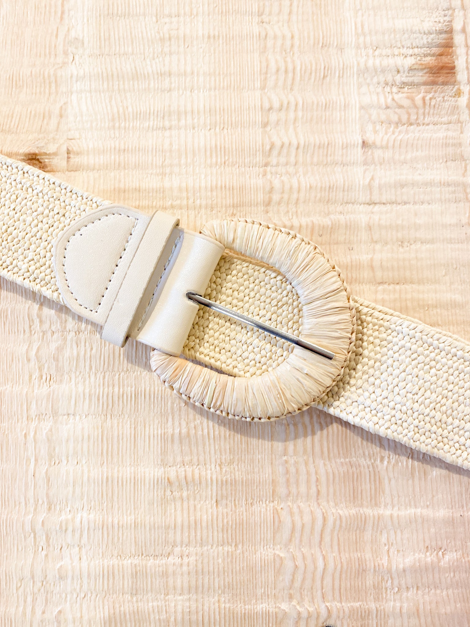Astrid Straw Woven Stretchy Belt