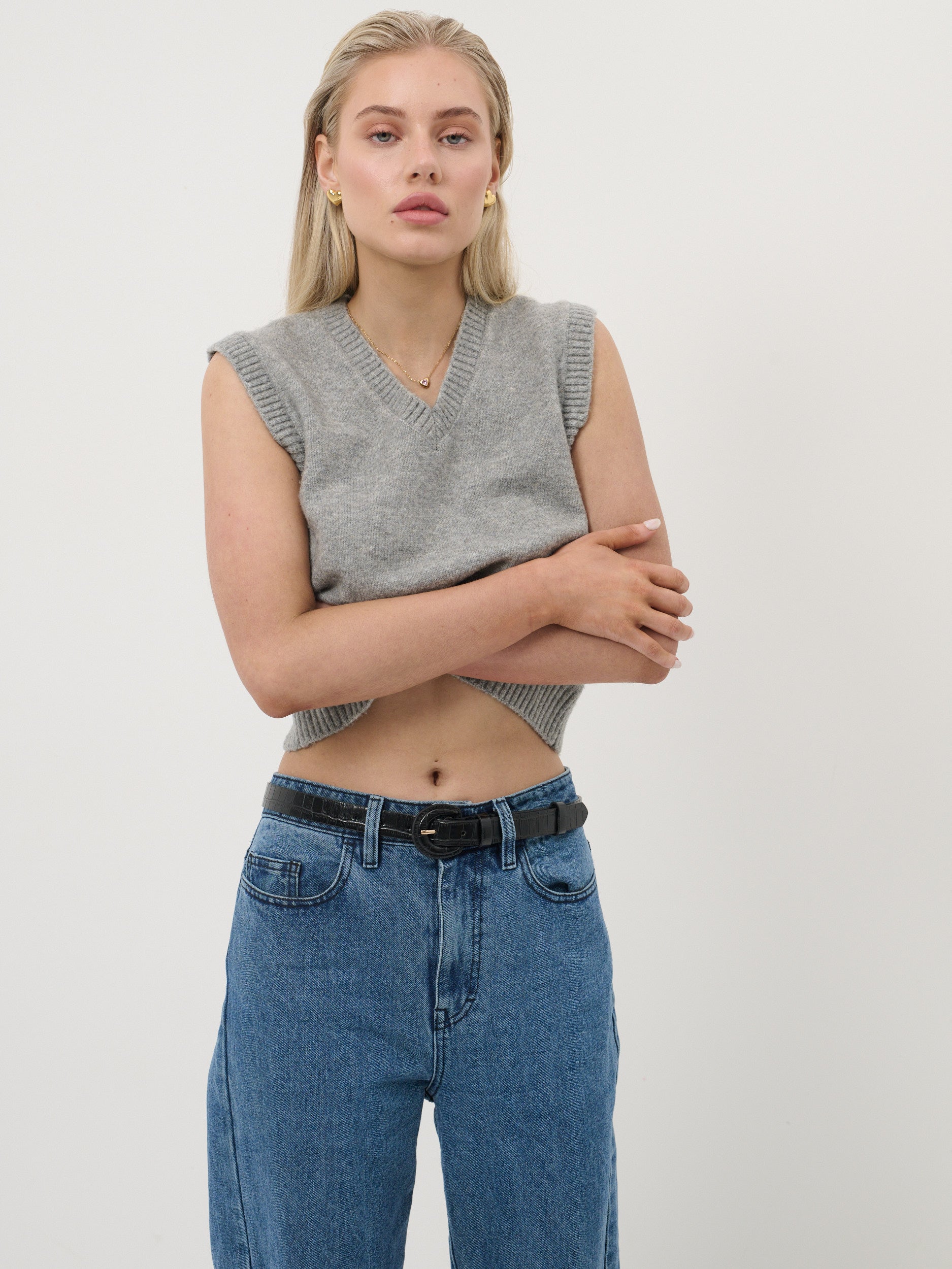 Zoey Croc PU Thin Belt
