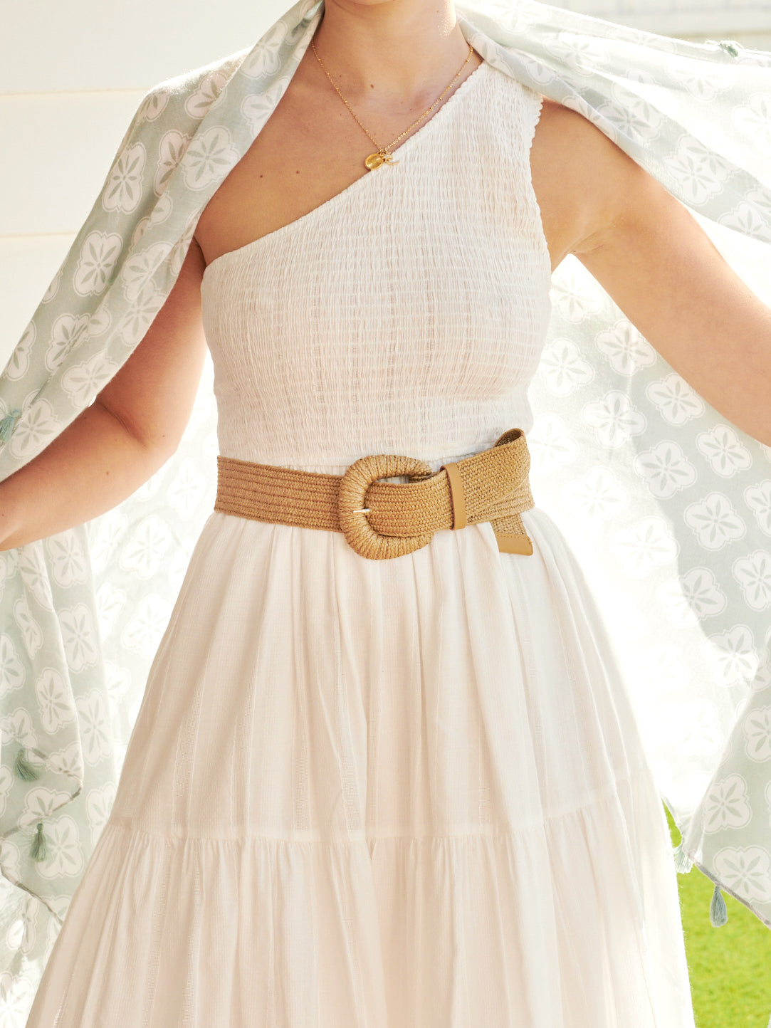 Eudice Point Buckle Straw Belt (2 col)