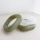 Angular Cuff Bangle in Sage