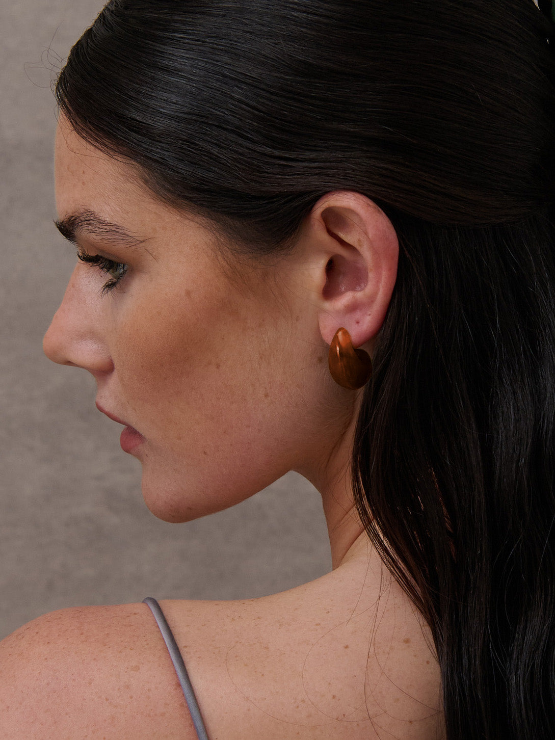 Amber Resin Droplet Earrings