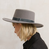 Jenni Velvet Trim Boater Hat