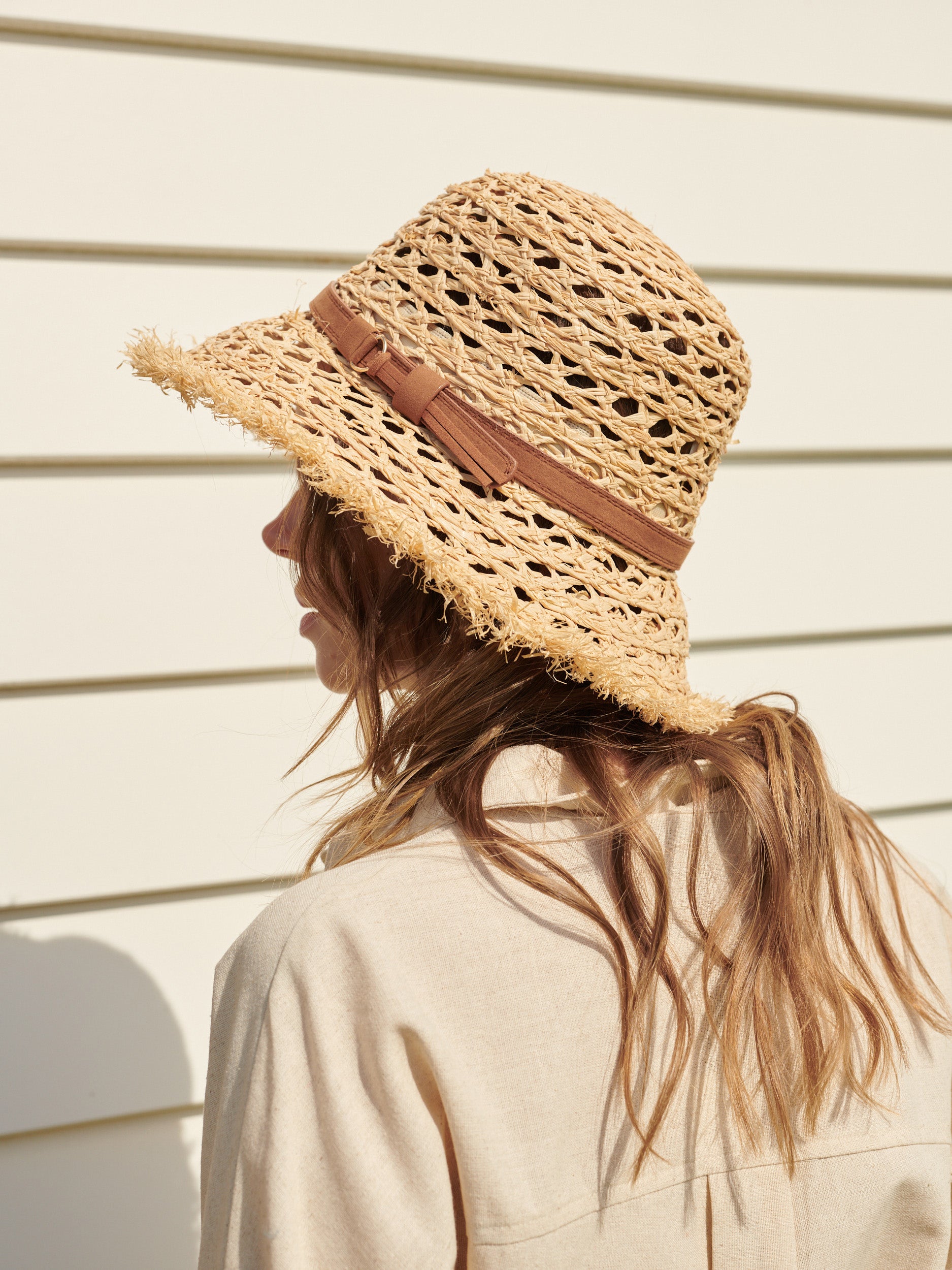 Derby Frayed Summer Straw Hat