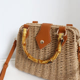 Majorca Bamboo Handle Straw Bag