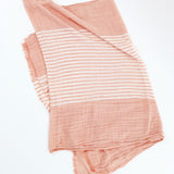 Pink Stripe Cotton Sarong Scarf