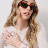 L&S Laila Square Frame Sunglasses in Tort