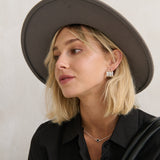 Vera Textured Sterling Silver Plated Earrings