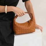 Cleo Woven Handbag in Tan