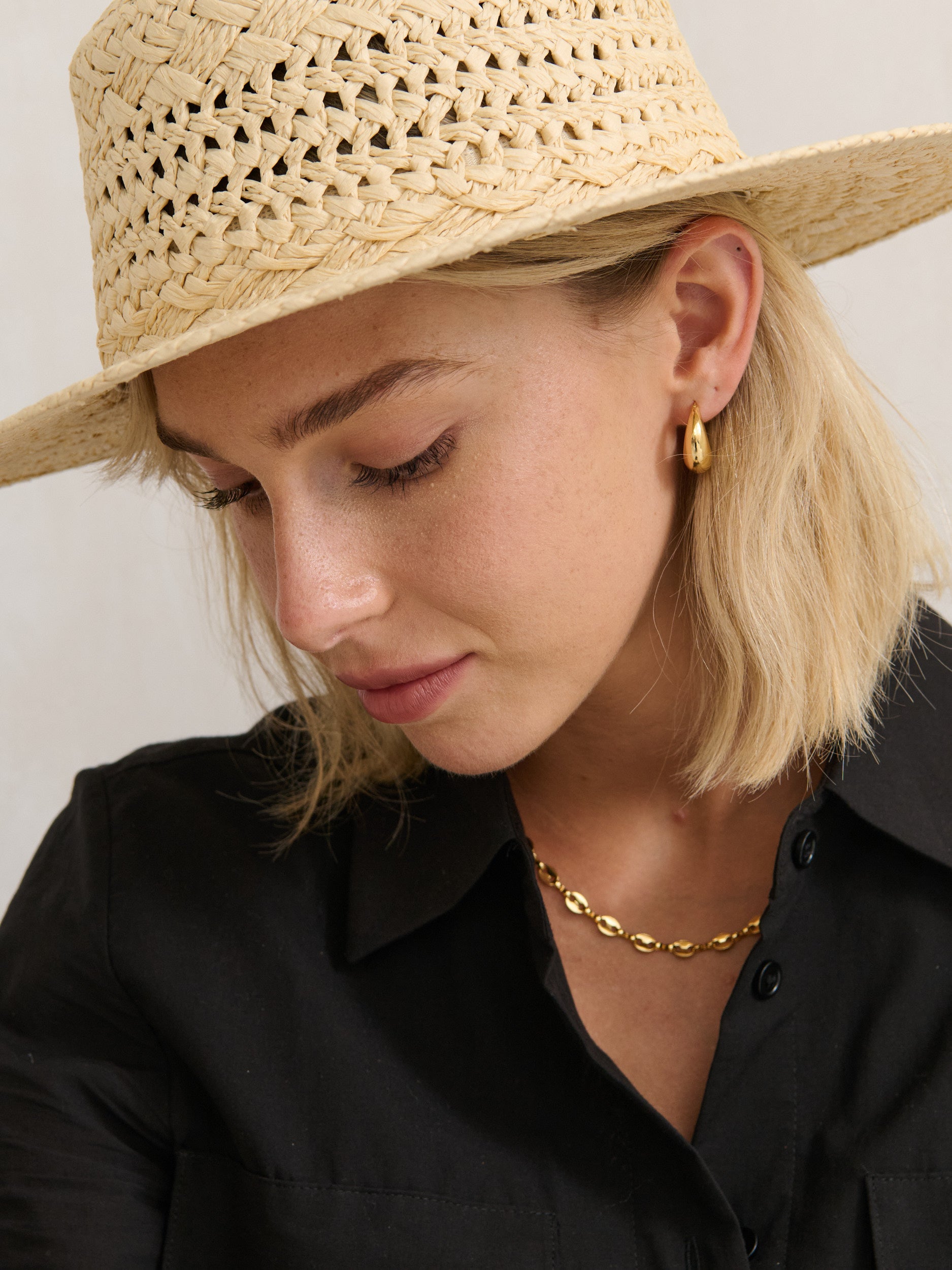 Puff Mariner Chain 18K Gold Plated Necklace