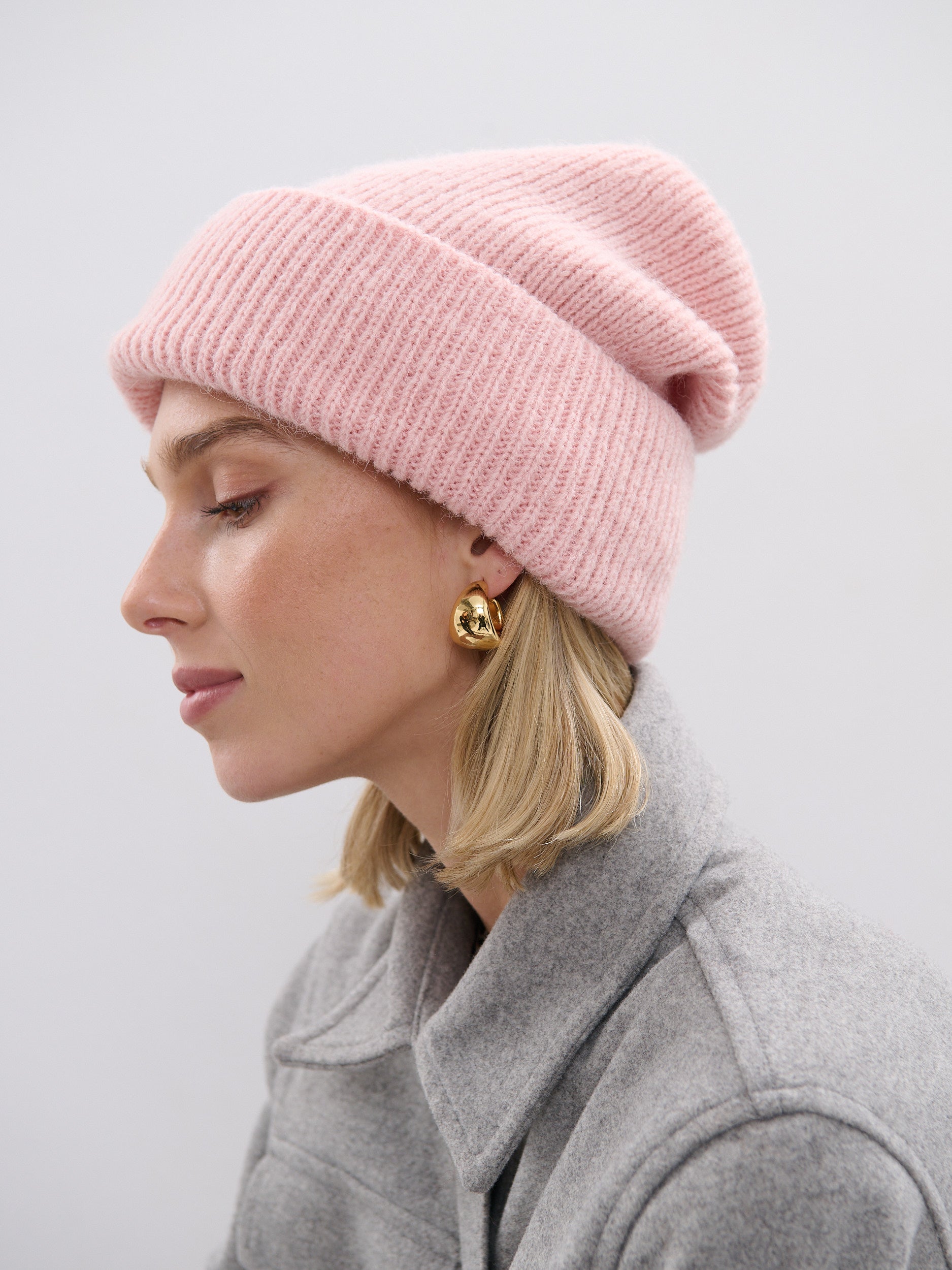 Dome Huggie 18K Gold Plated Earrings