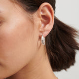 Flat Twist Sterling Silver Plated Earrings