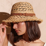 Derby Frayed Summer Straw Hat