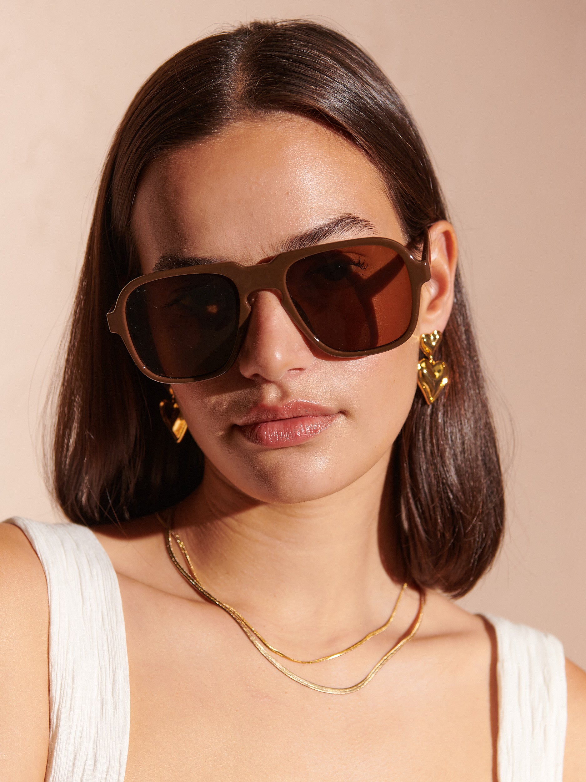 Anika Retro Frame Sunglasses (2col)