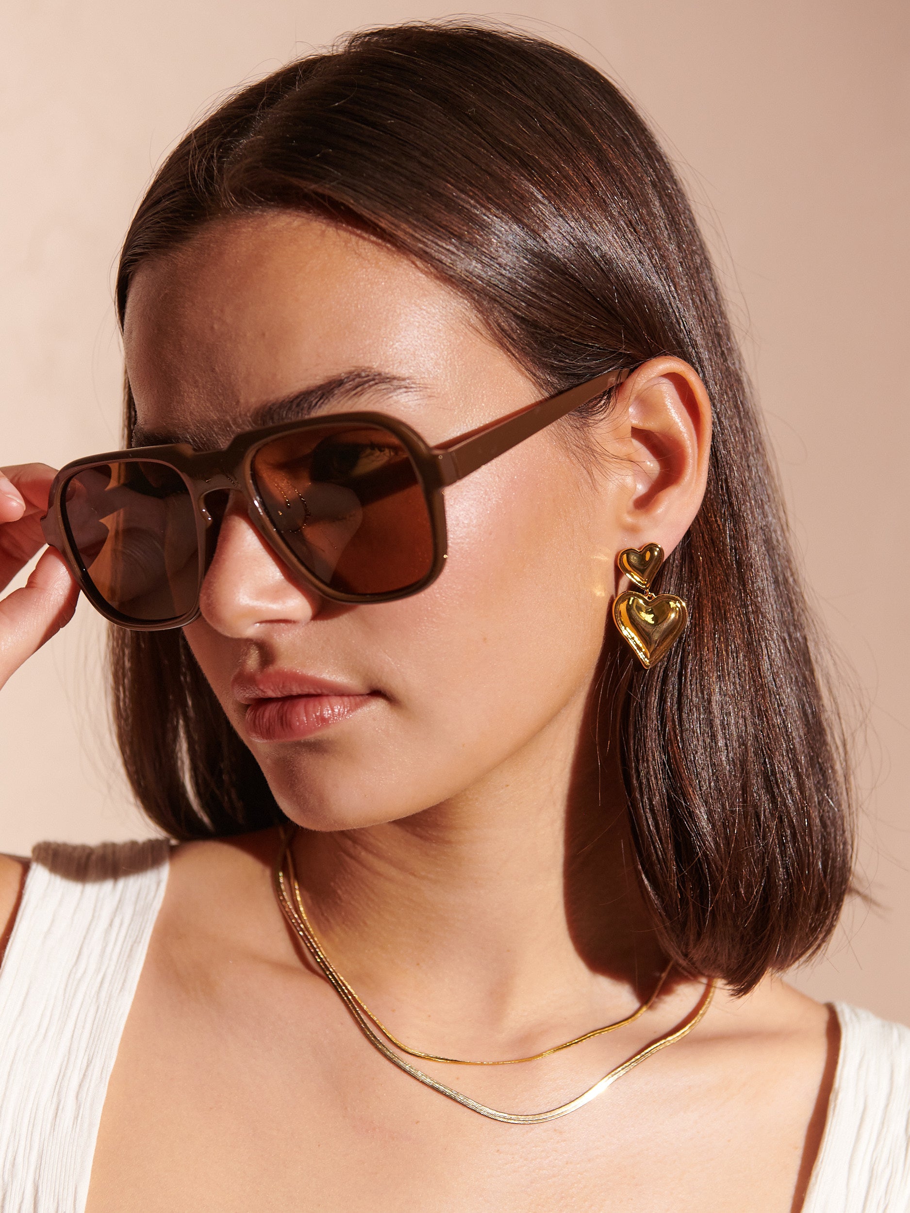 Anika Retro Frame Sunglasses (2col)