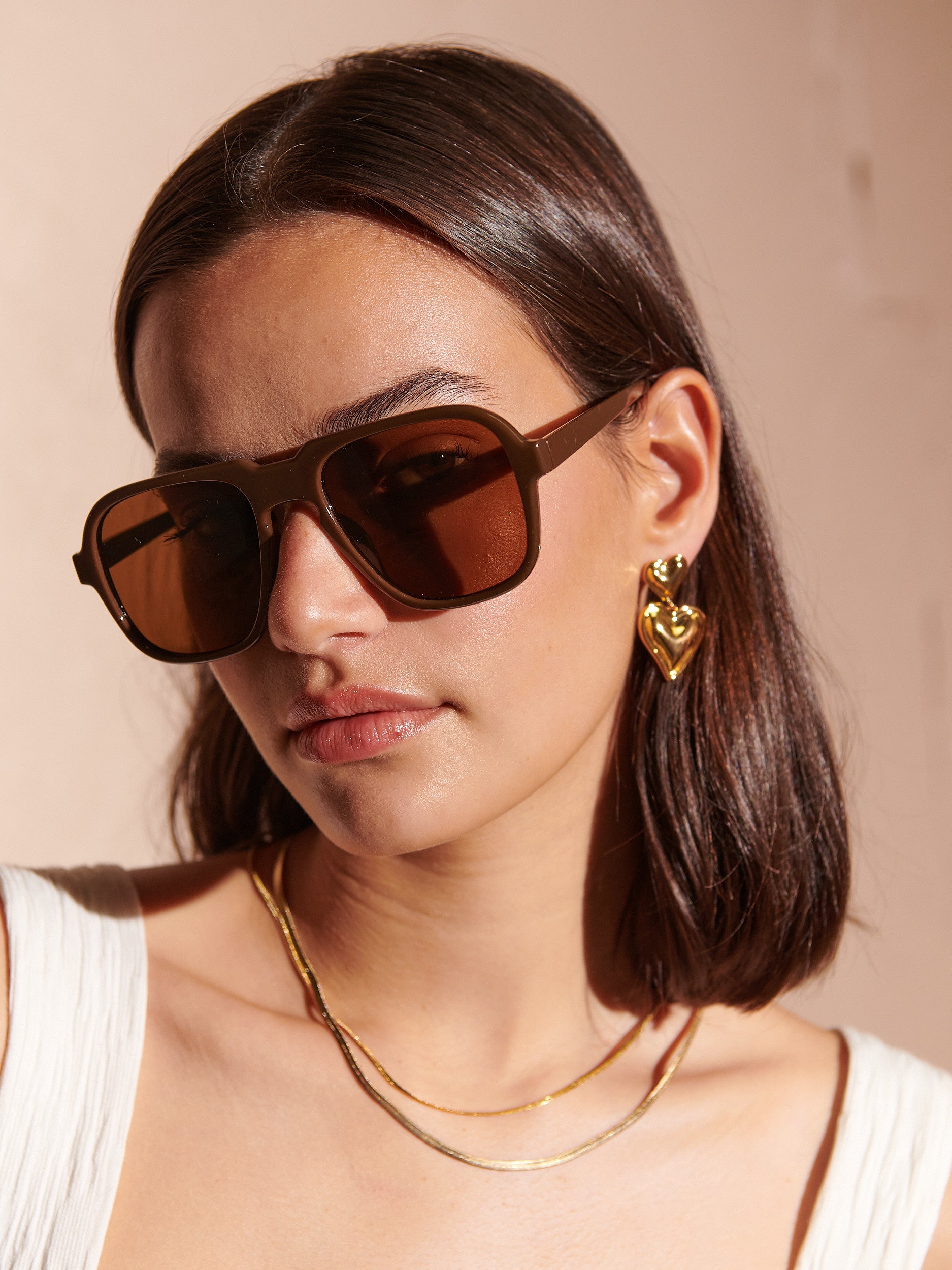 Anika Retro Frame Sunglasses (2col)