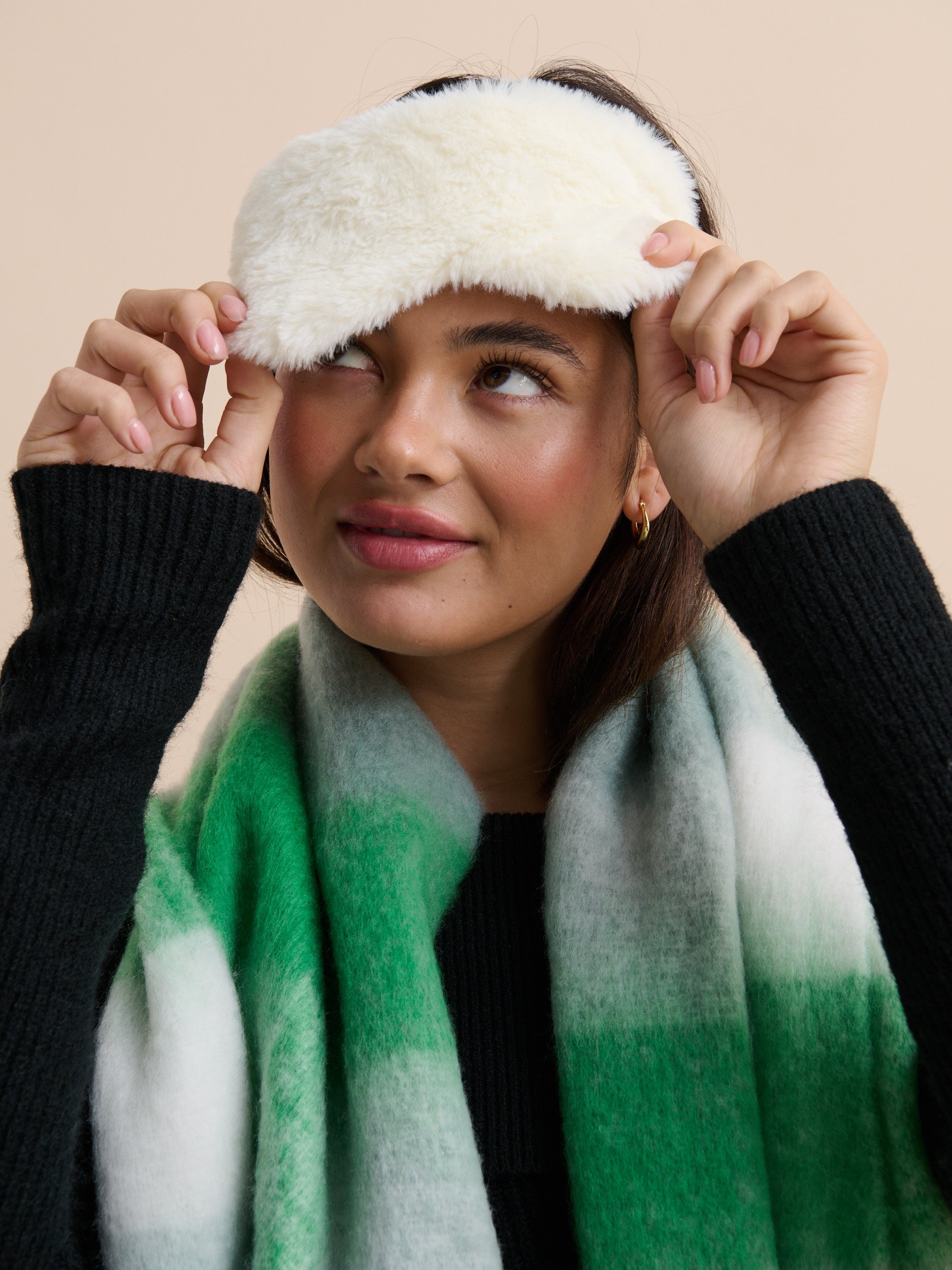 Fluffy Satin Eye Mask (2col)