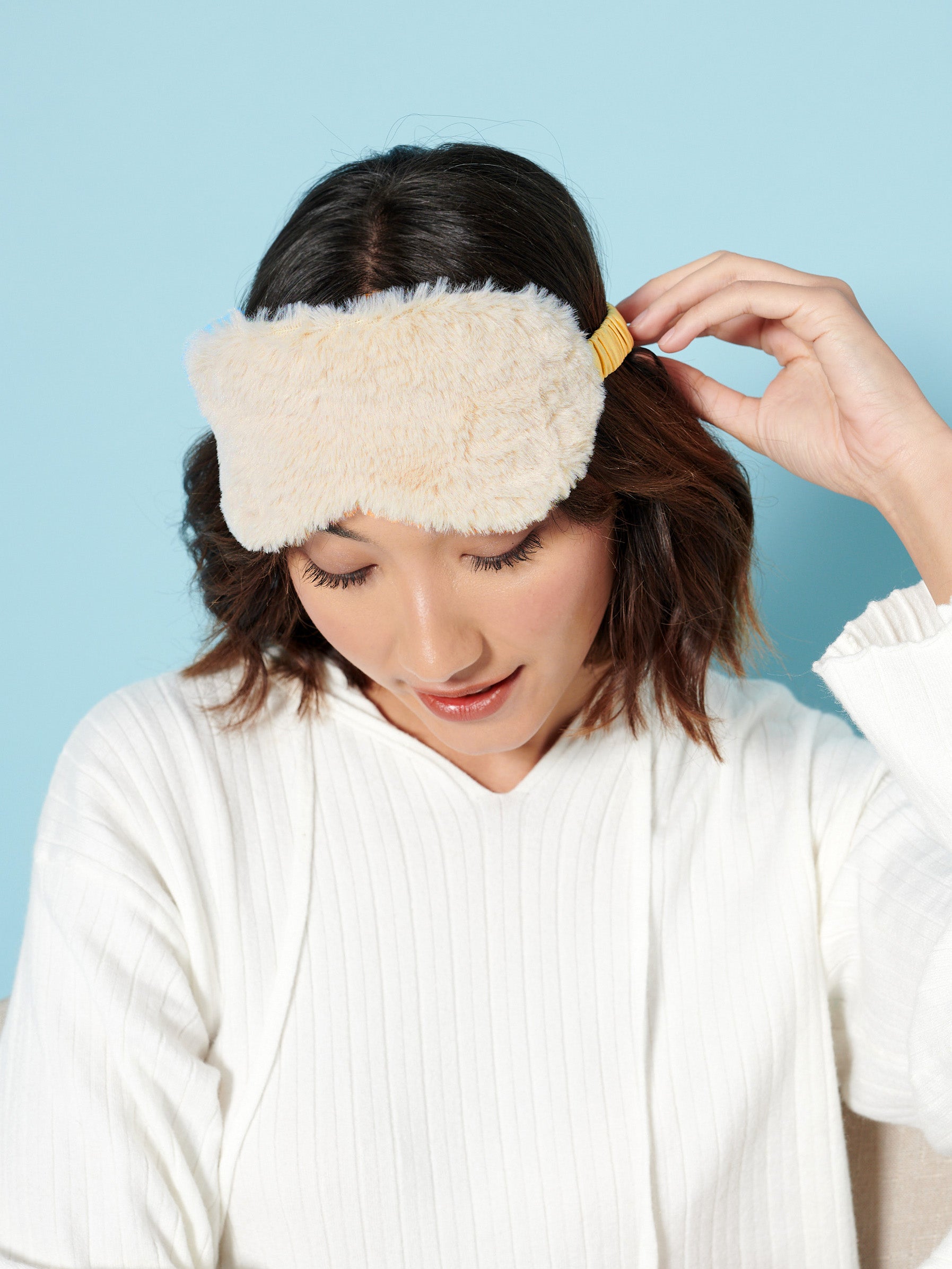 Fluffy Satin Eye Mask (2col)