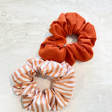 Balencia Orange Linen Scrunchie Pack