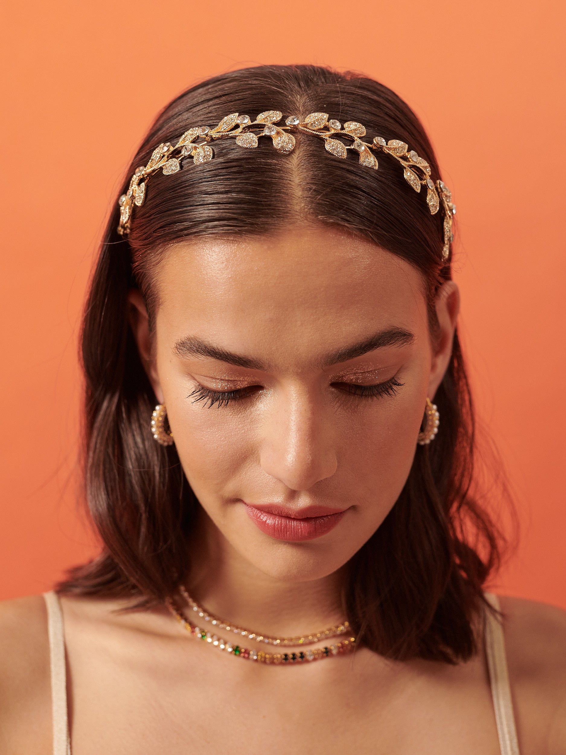 Fairy Leaf Crystal Statement Headband