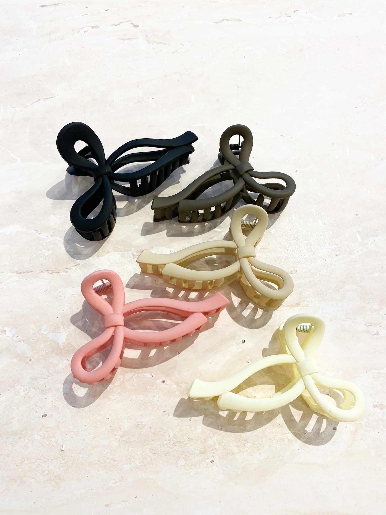 Romy Matte Bow Claw Clips (5col)