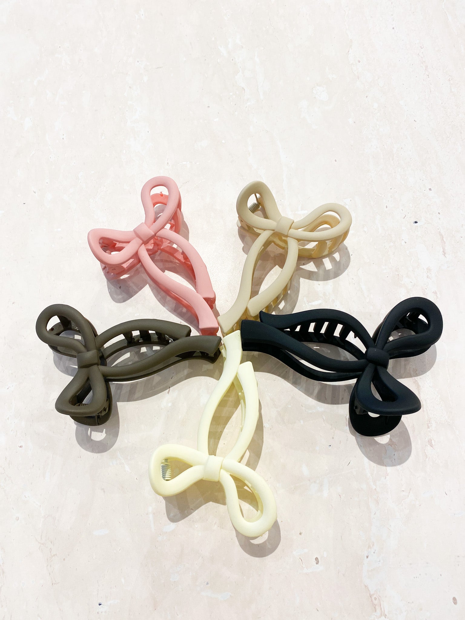 Romy Matte Bow Claw Clips (5col)