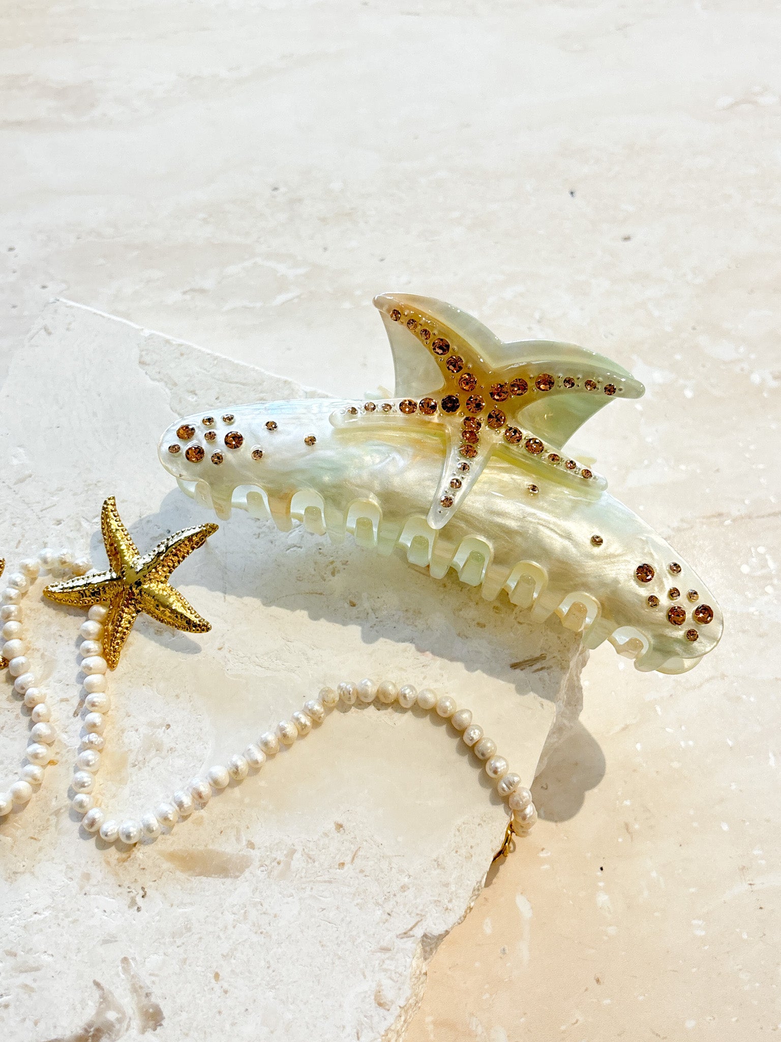 Starfish Summer Hair Claw Clip