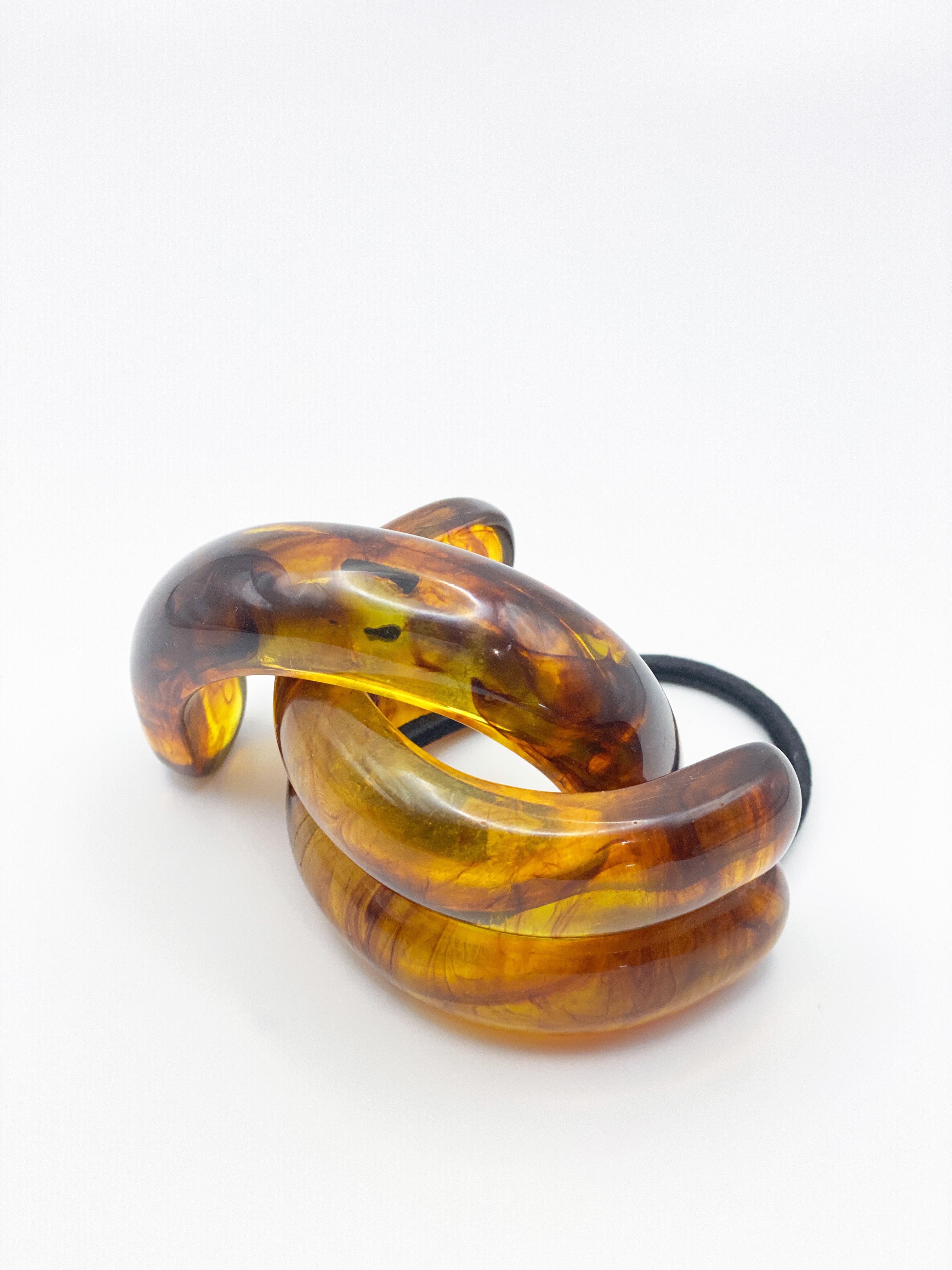 Double Crescent Hair Cuff Tie (2col)