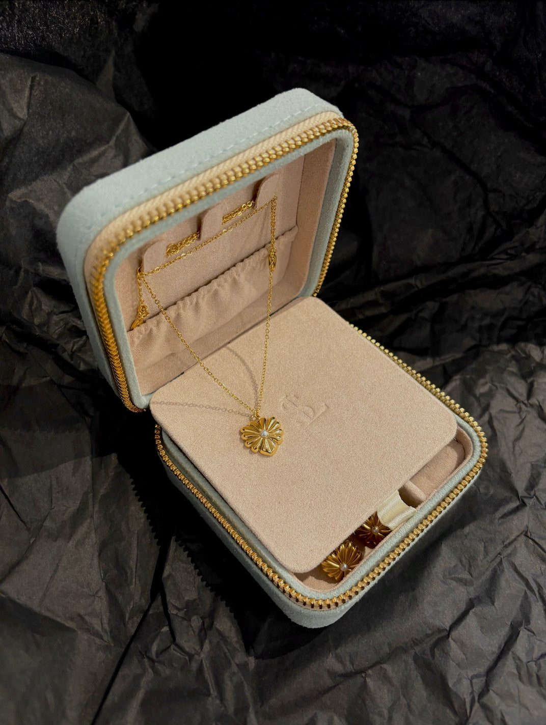 Lustre & Sage Travel Jewellery Box