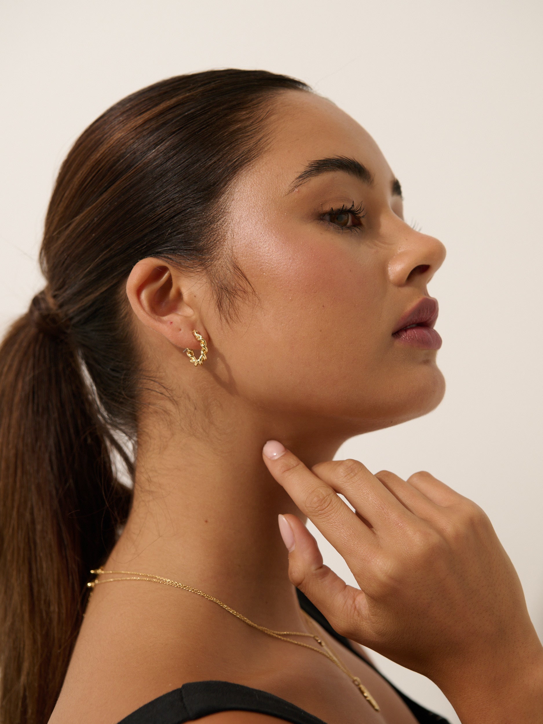 Lelia 18K Gold Plated Hoop Earrings