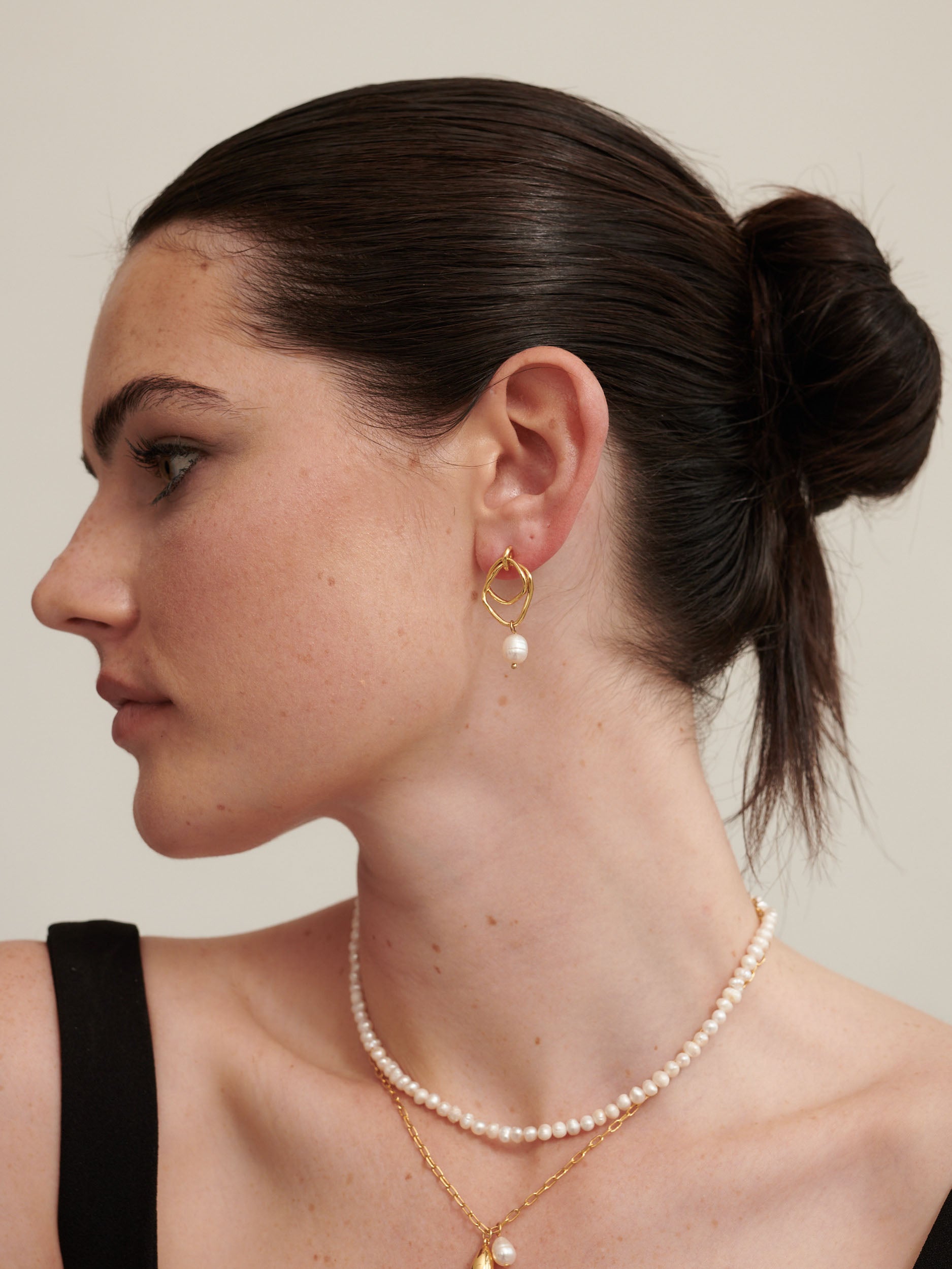Dionne 18K Gold Plated Pearl Earrings