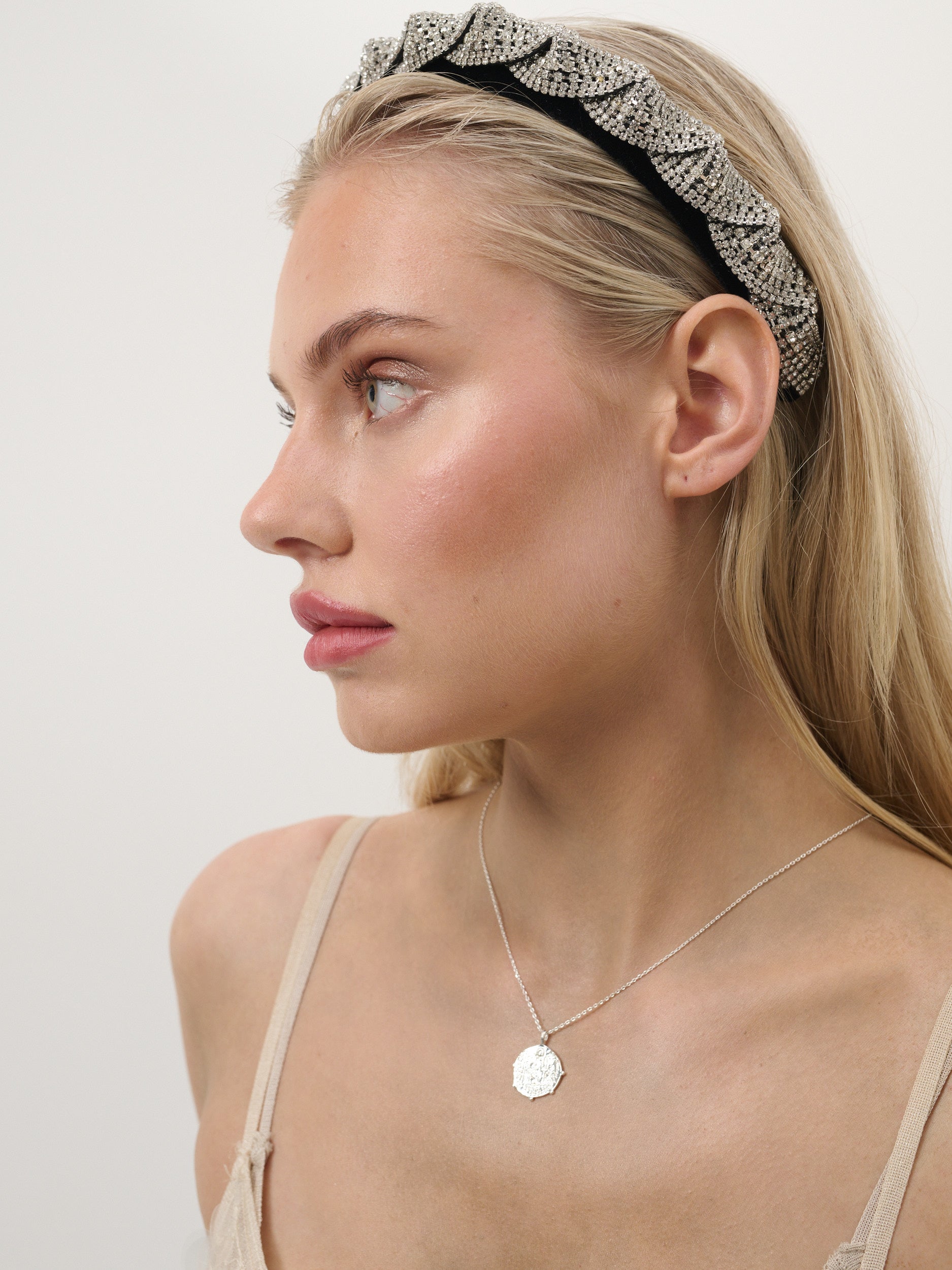 Coin Charm Sterling Silver Plated Necklace