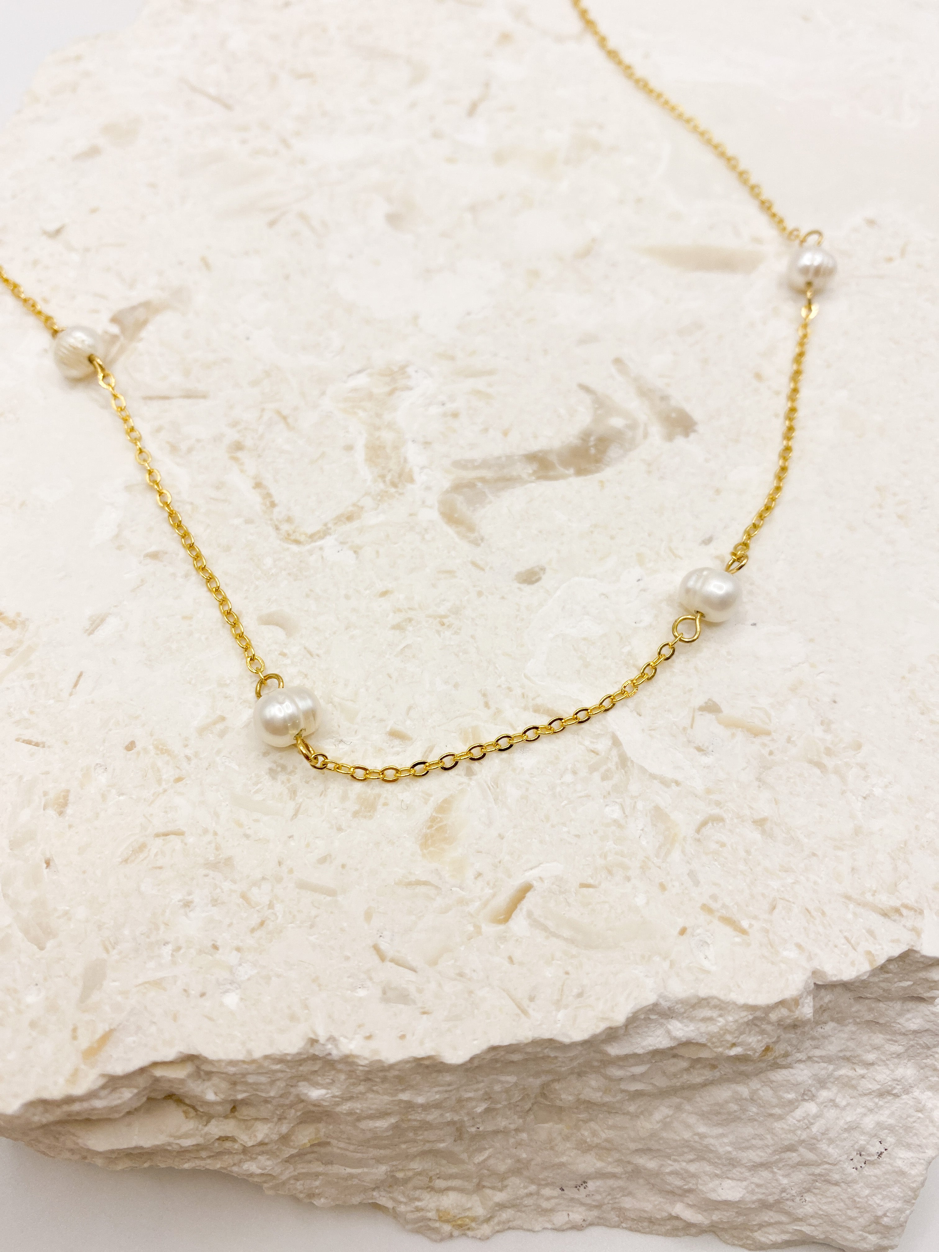 Ally Pearl 18K Gold Plated Necklace