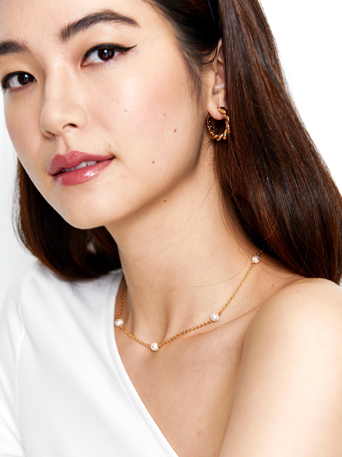 Ally Pearl 18K Gold Plated Necklace