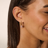 Airin Stone 18K Gold Plated Earrings in Pink