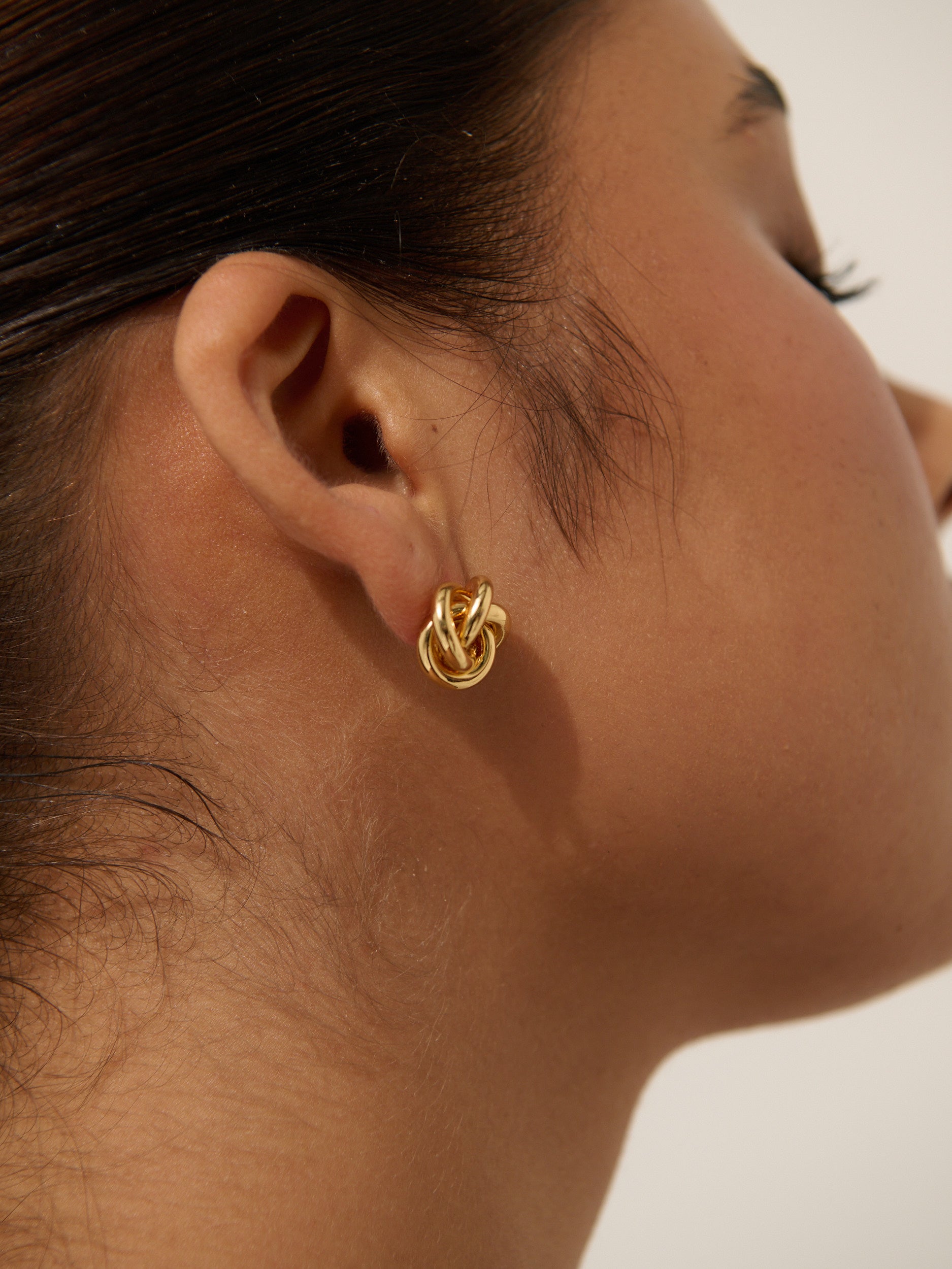 Petit Knotted 18K Gold Plated Earrings