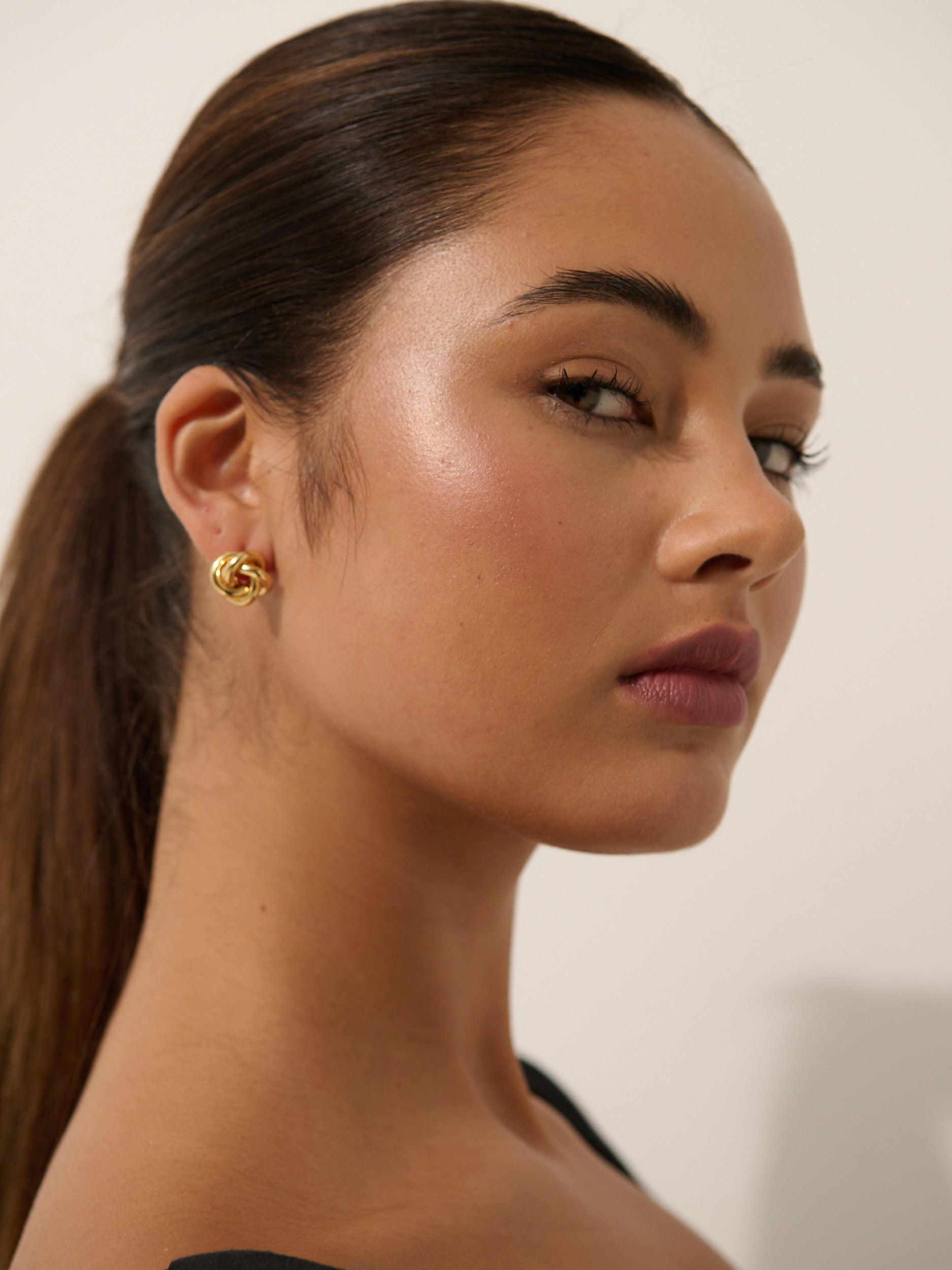 Petit Knotted 18K Gold Plated Earrings